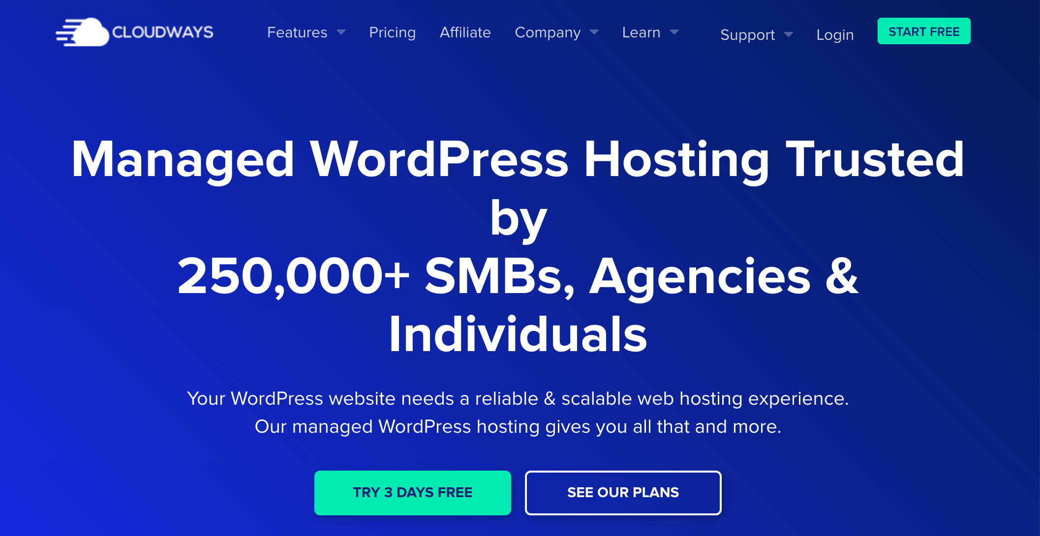 Cloudways is the FASTEST Hosting for Wordpress & usually the BEST Choice